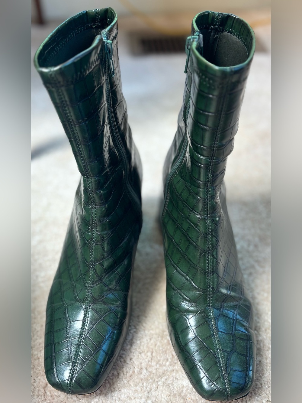 Silent D Green Ankle Boots | Size 39 (Fits US 8-8.5) | Anthropologie